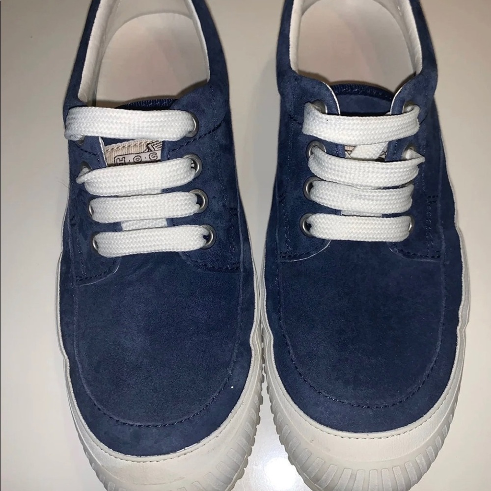 HOGAN Blue Suede Sneakers
